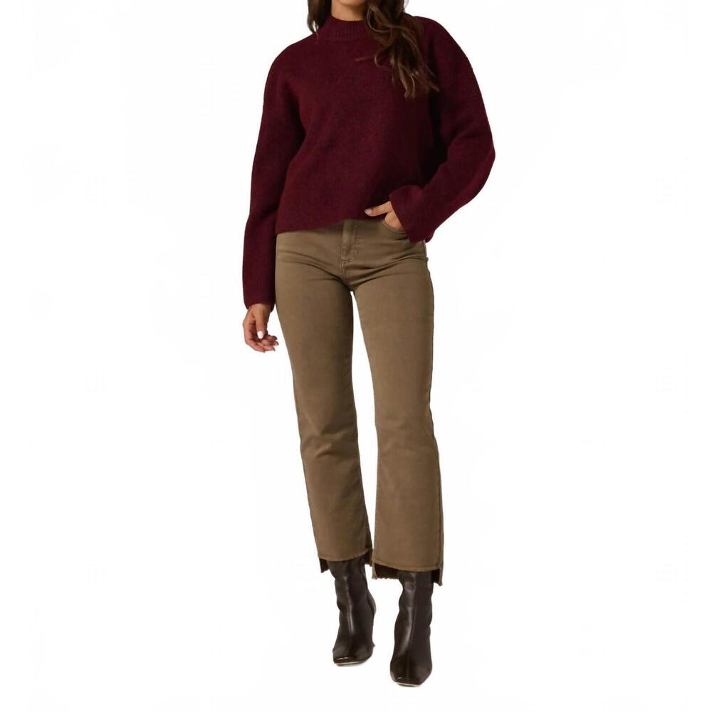 NEW 7DIAMONDS wren knitted sweater in burgundy